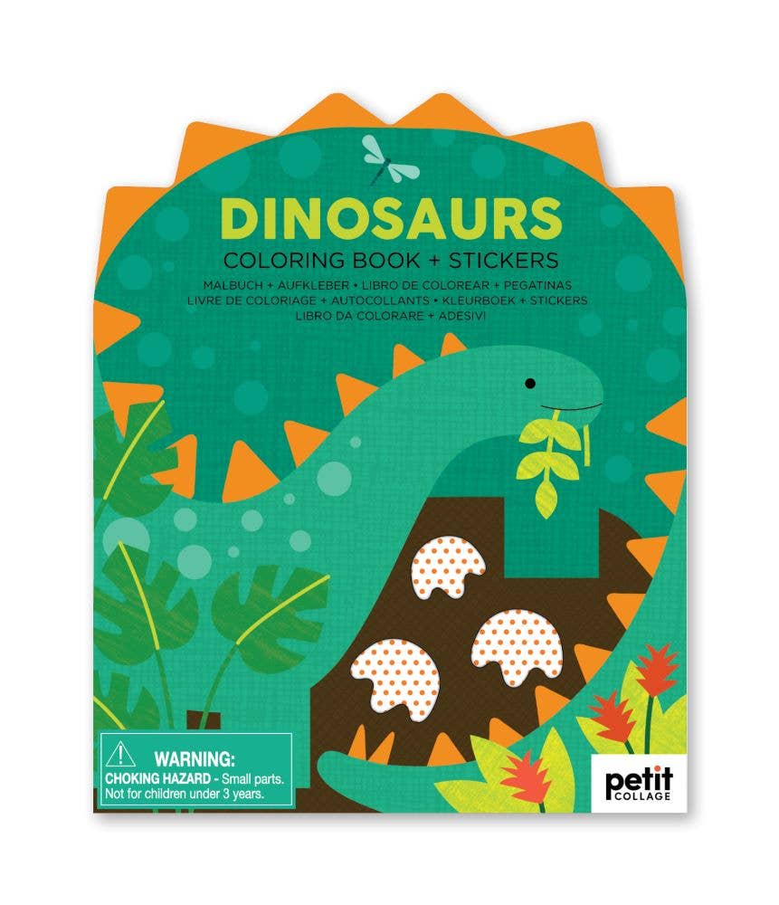 Dinosaurs Coloring Book & Stickers