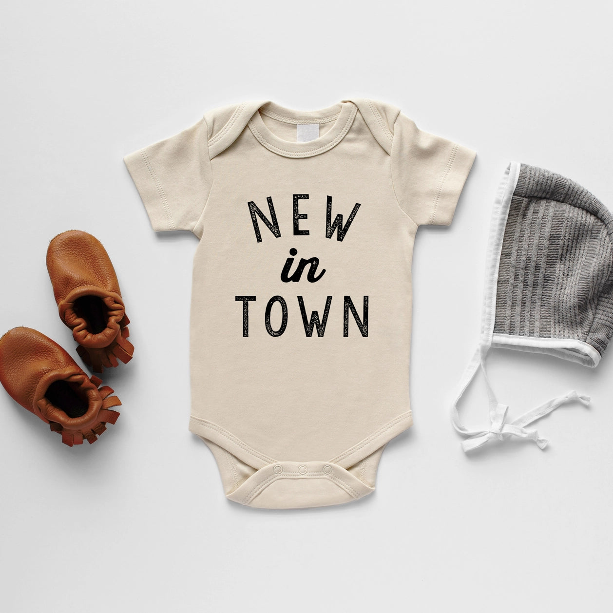 Organic New in Town Bodysuit - Cream