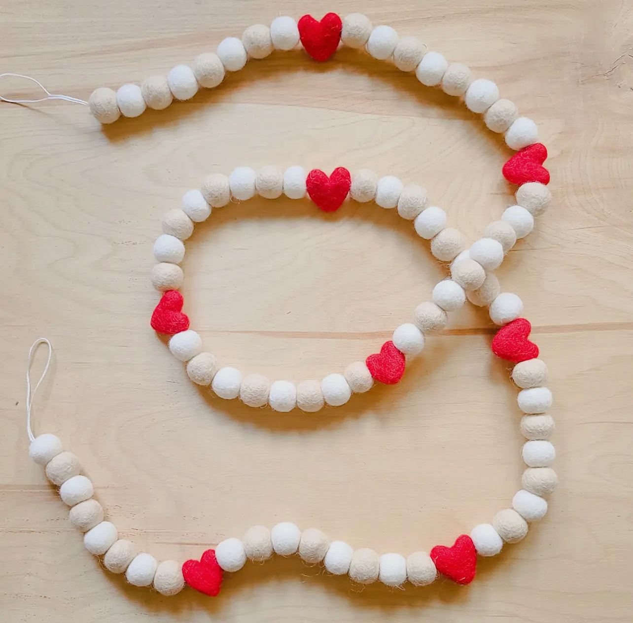 Red & White Heart Garland