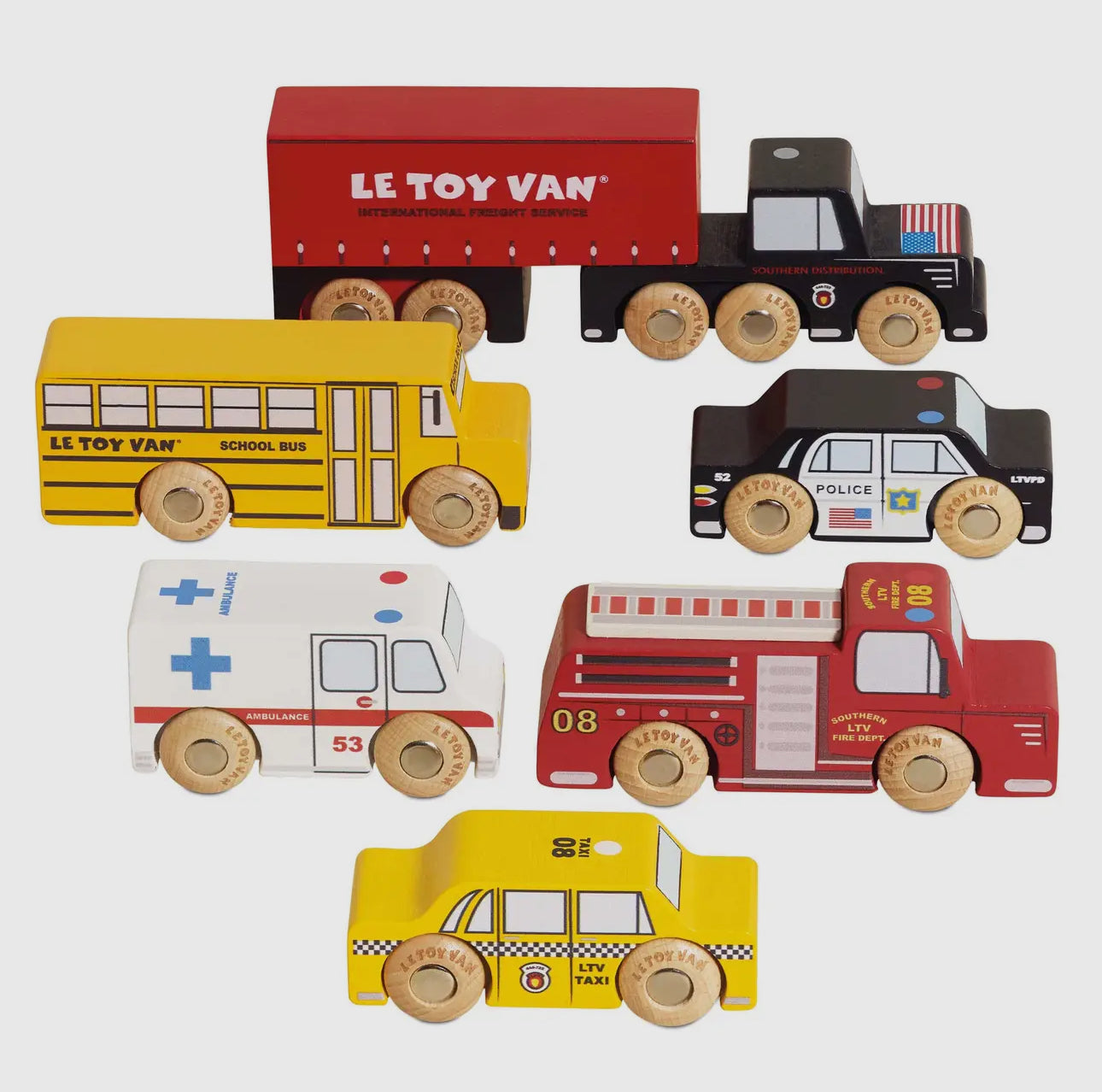 New York Wooden Car Set