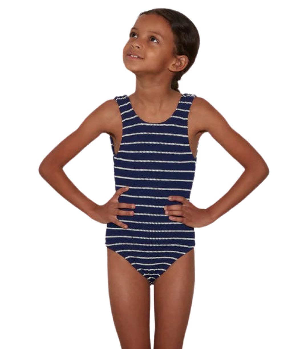 Hunza Classic Swim One Piece (Navy/White)