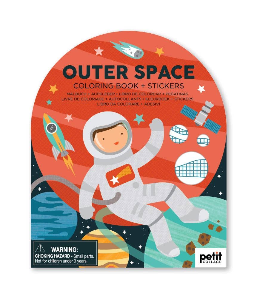 Outer Space Coloring Book With Stickers