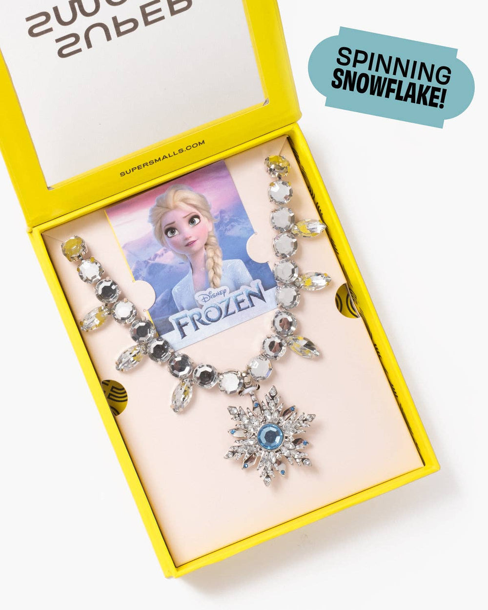 Elsa Spinning Snowflake Necklace